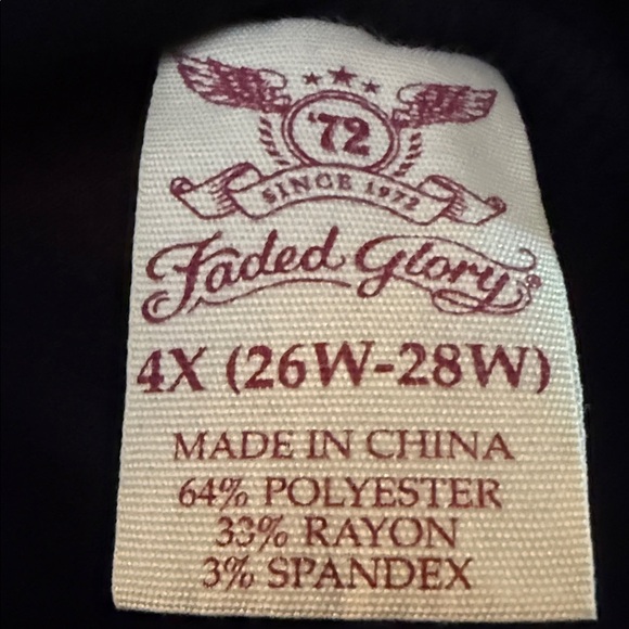 Faded Glory 4X Black Top - Picture 1 of 4